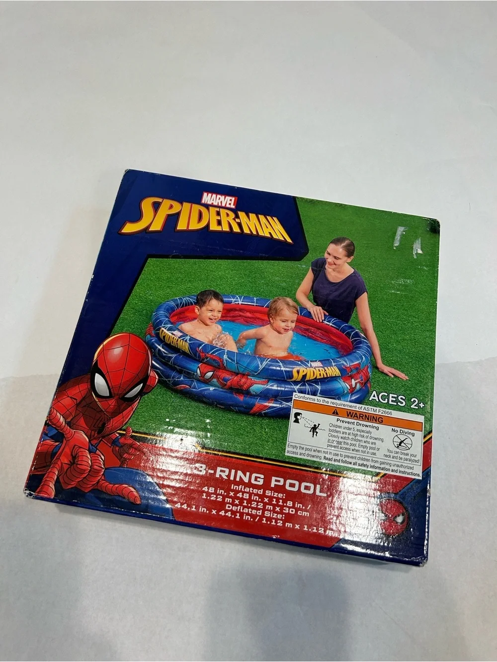 Marvel Spider-Man Inflatable Kids Pool - Blue/Red
